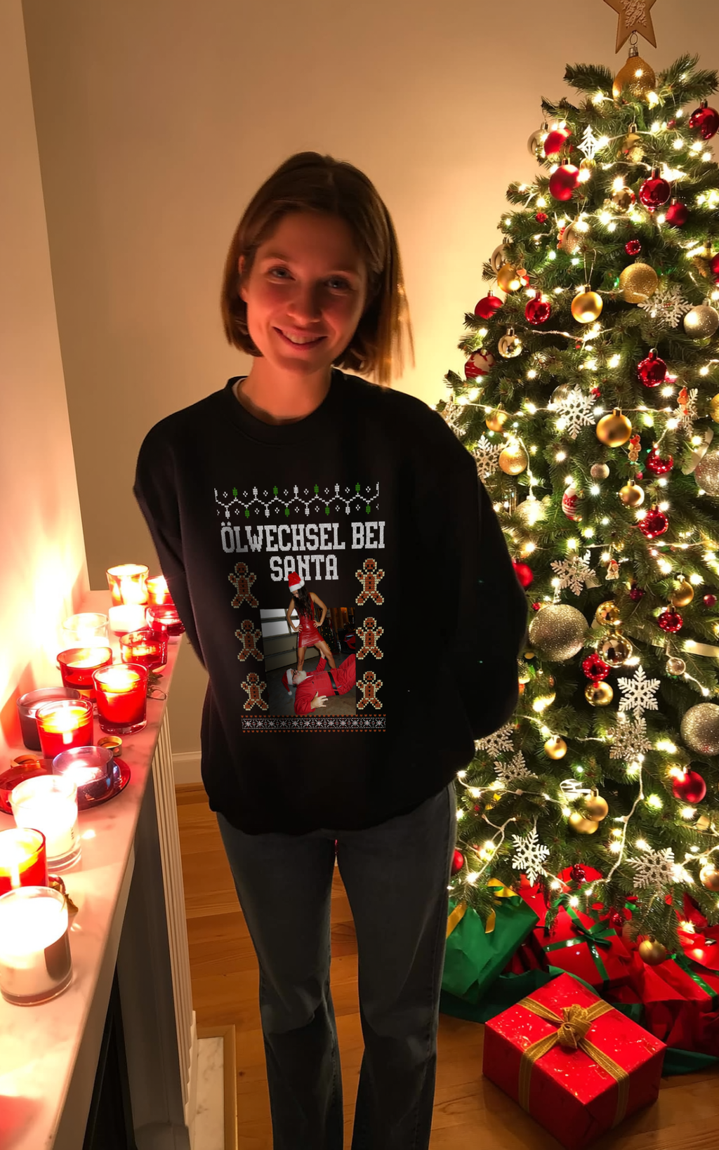 Ölwechsel bei Santa - CHRISTMAS SWEATER UNISEX