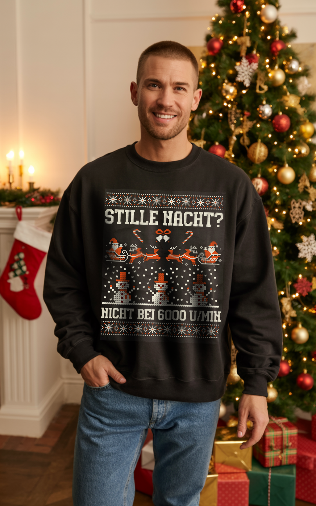 6000 U/MIN - CHRISTMAS SWEATER UNISEX