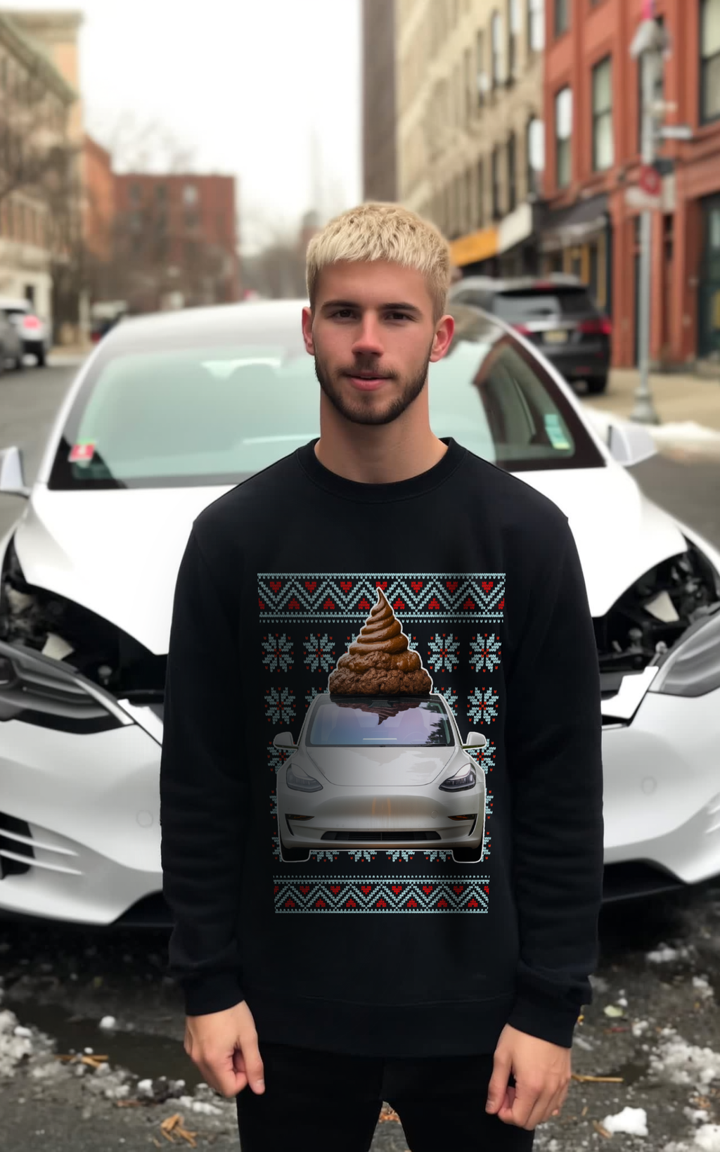 Tesla S*it - CHRISTMAS SWEATER UNISEX